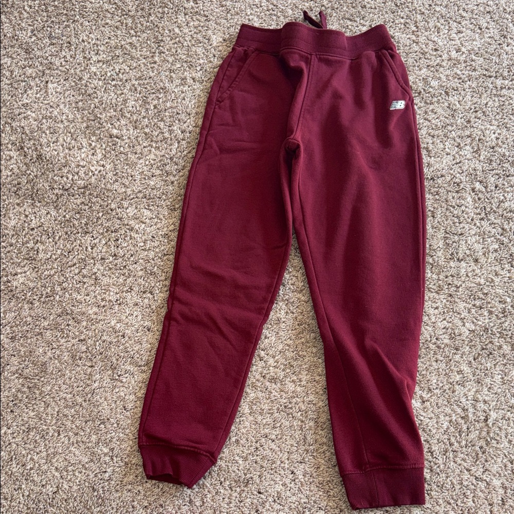 New Balance boys crimson joggers size 10/12